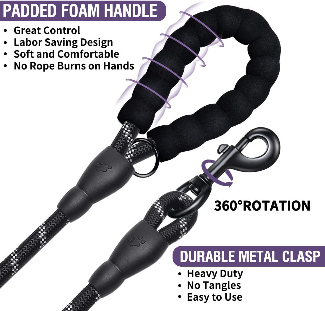 Heavy-Duty Reflective Dog Leash 🐕 | Strong Rope for All Dog Sizes