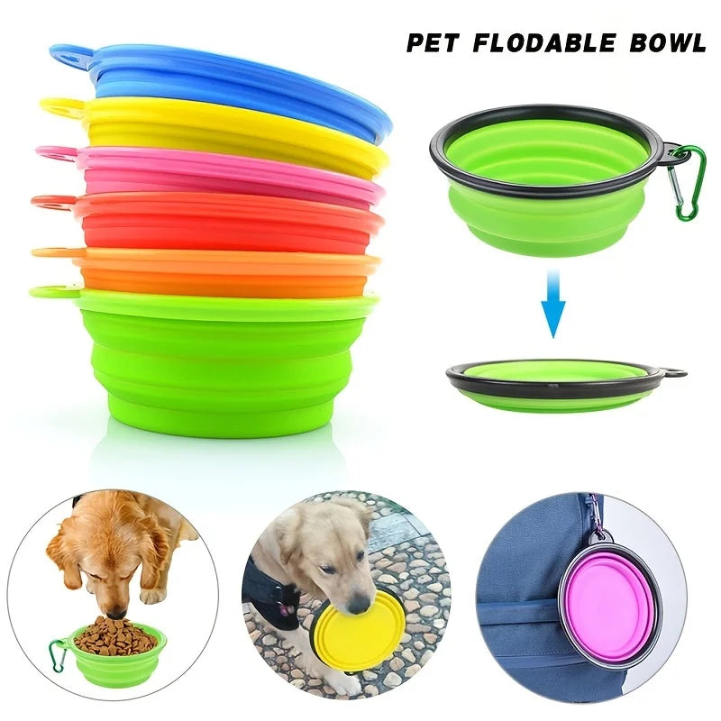 Portable Collapsible Pet Bowl 🥣 | Travel Silicone Food & Water Bowl