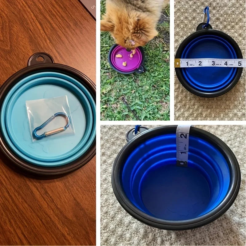 Portable Collapsible Pet Bowl 🥣 | Travel Silicone Food & Water Bowl