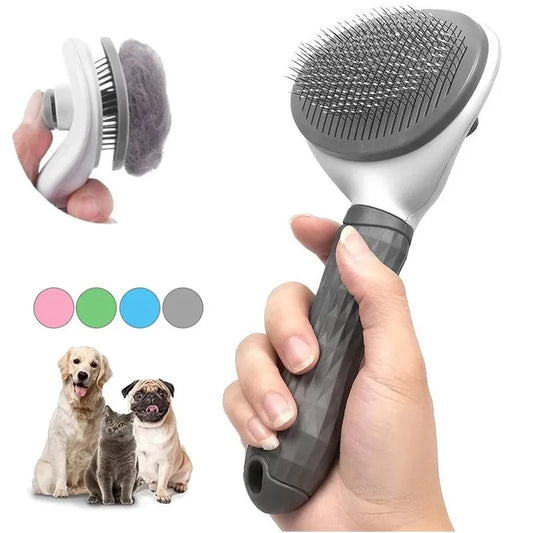 Self-Cleaning Slicker Brush 🪮 | Easy Deshedding Pet Grooming