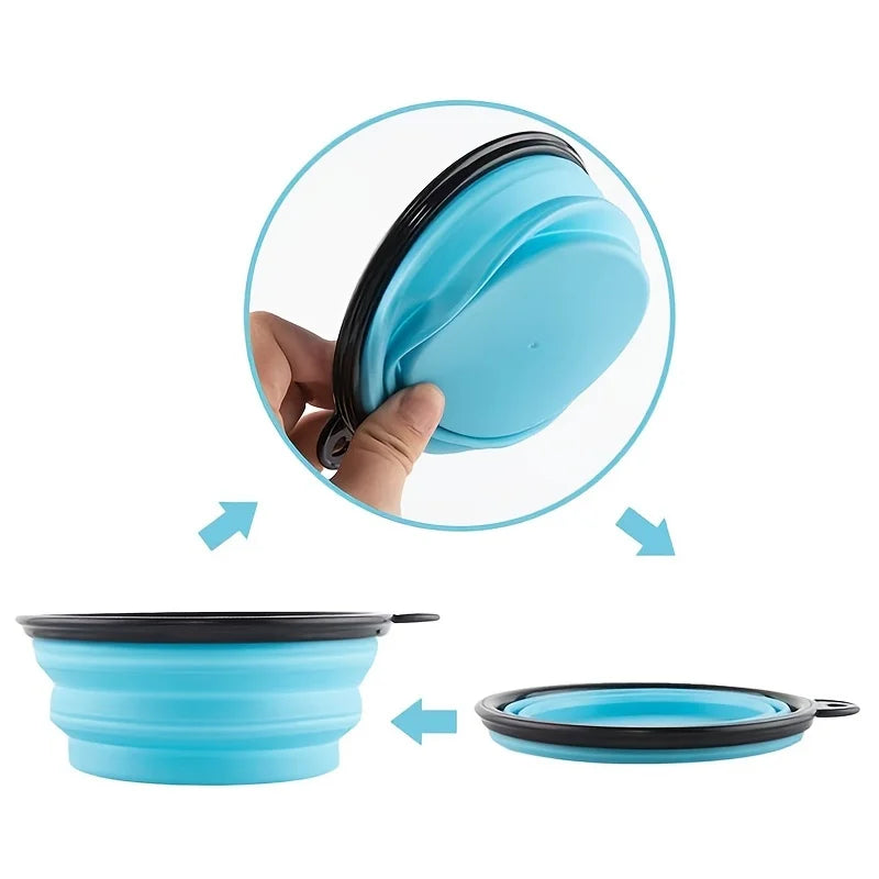 Portable Collapsible Pet Bowl 🥣 | Travel Silicone Food & Water Bowl