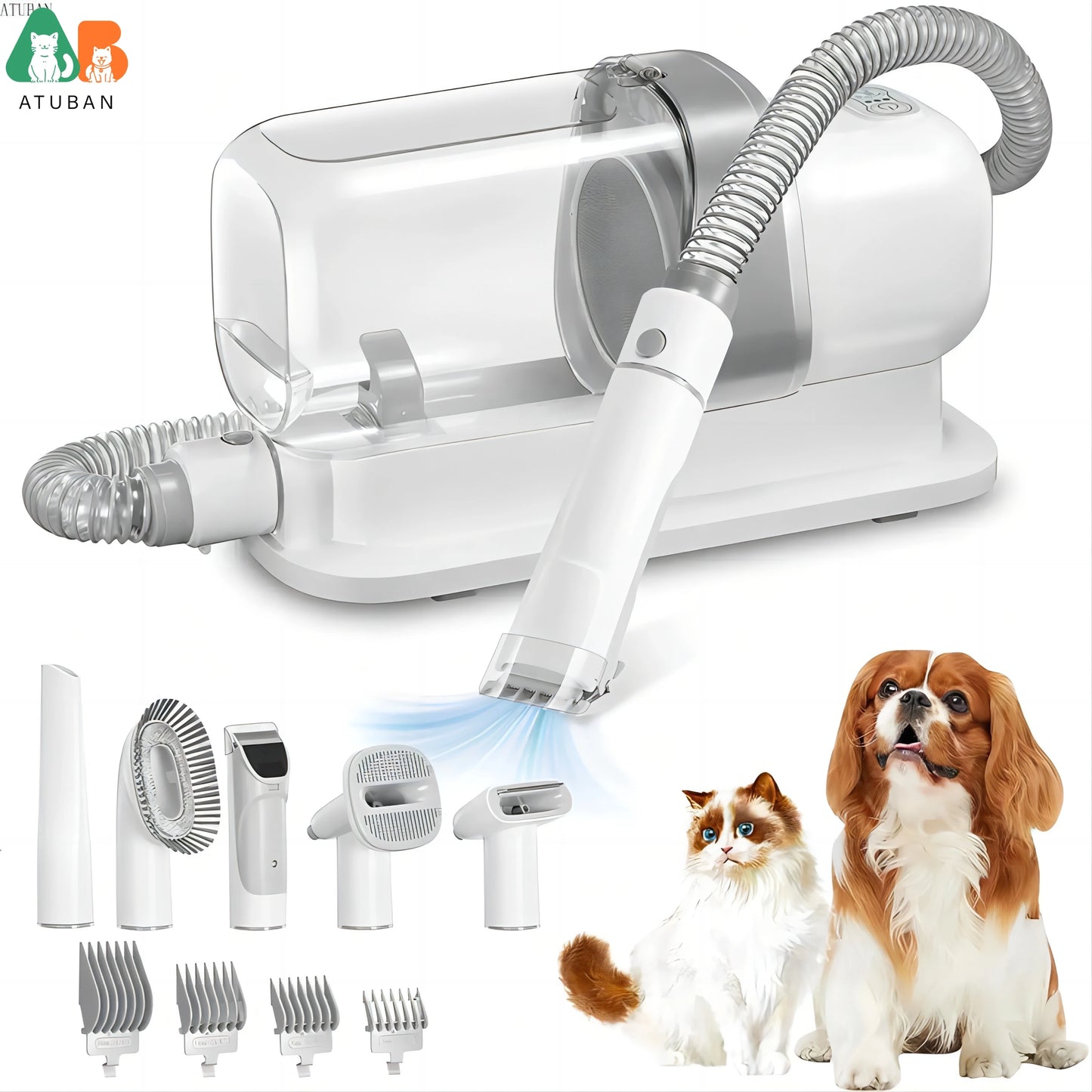 All-in-One Dog Grooming Vacuum Kit 🧹 | 2.3L Pro Pet Groomer