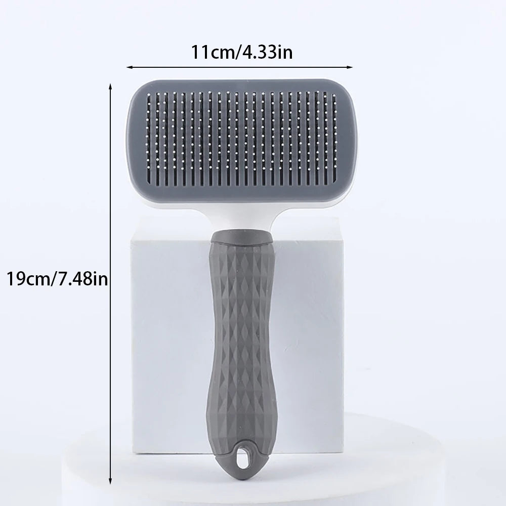 Self-Cleaning Slicker Brush 🪮 | Easy Deshedding Pet Grooming