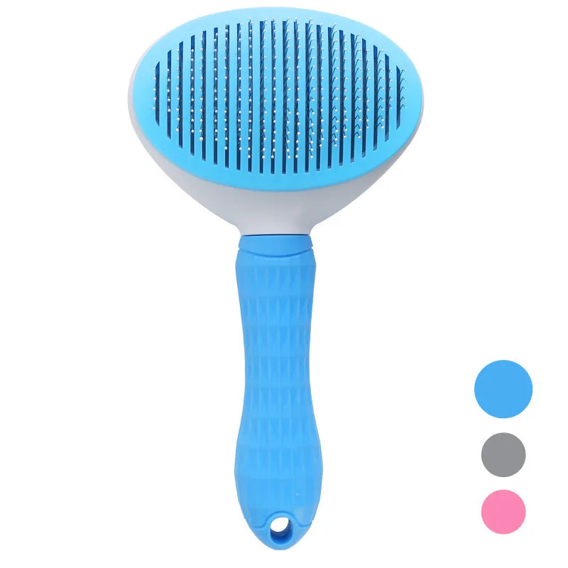 Self-Cleaning Slicker Brush 🪮 | Easy Deshedding Pet Grooming