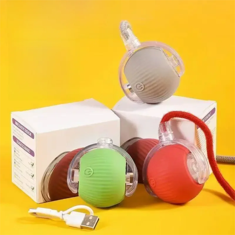 Smart Interactive Dog Ball 🎾 | Auto-Rolling & Rechargeable Toy