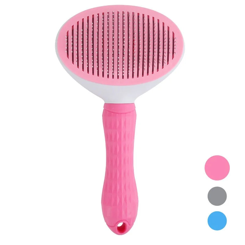 Self-Cleaning Slicker Brush 🪮 | Easy Deshedding Pet Grooming