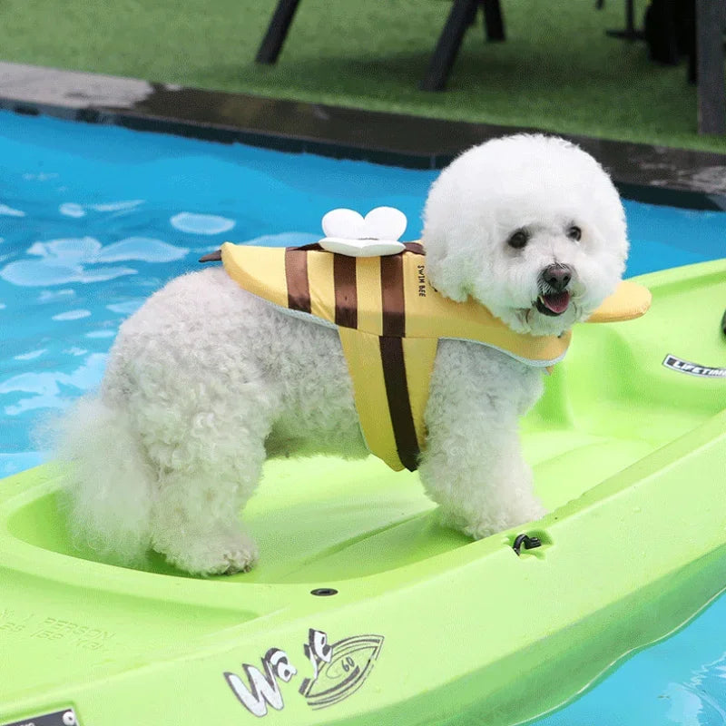 Cute Dog Life Jacket 🦺 | Bee Design Pet Swimming Vest