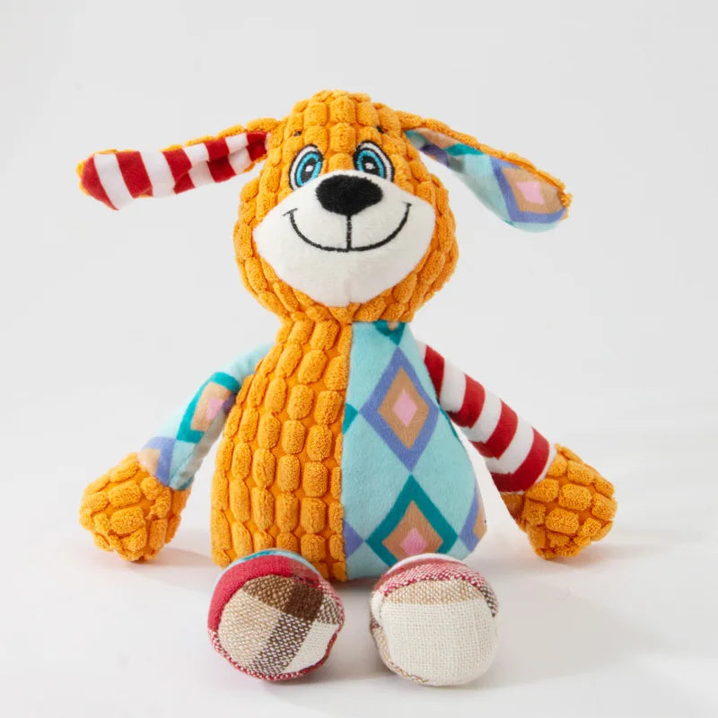 Cute Squeaky Dog Plush Toy 🧸 | Teeth-Cleaning & Bite-Resistant