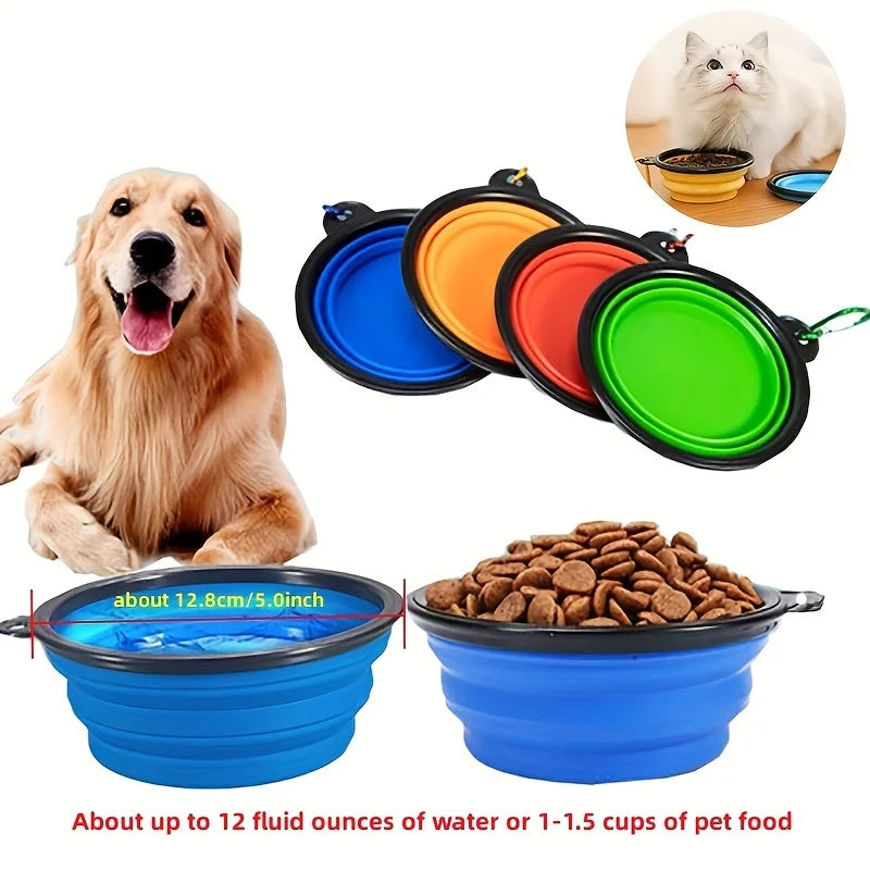 Portable Collapsible Pet Bowl 🥣 | Travel Silicone Food & Water Bowl