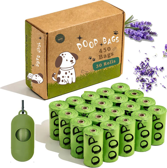 Lavender-Scented Dog Poop Bags 💩 | Biodegradable with Dispenser
