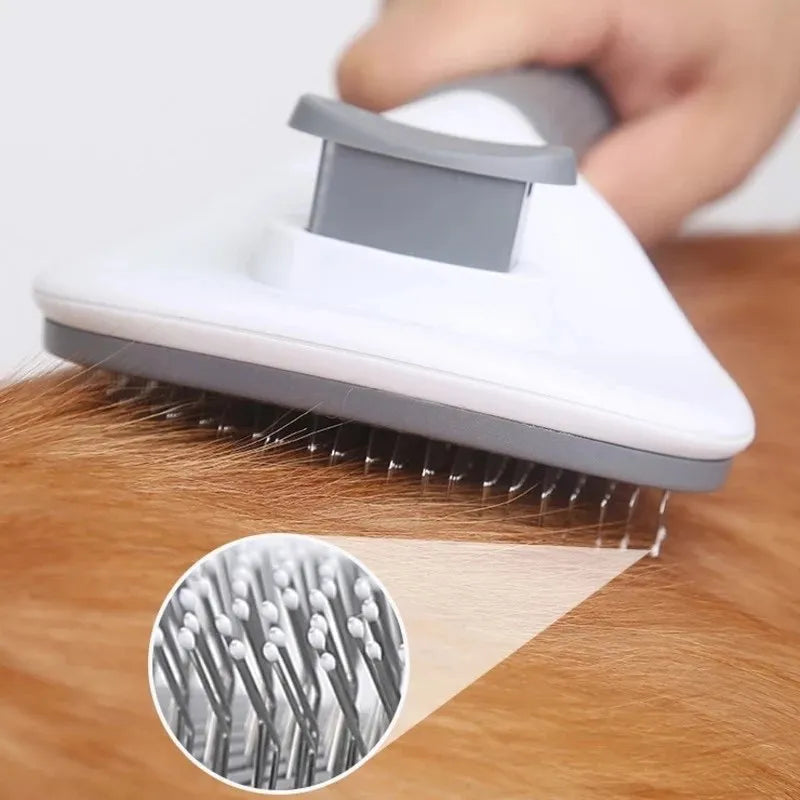 Self-Cleaning Slicker Brush 🪮 | Easy Deshedding Pet Grooming