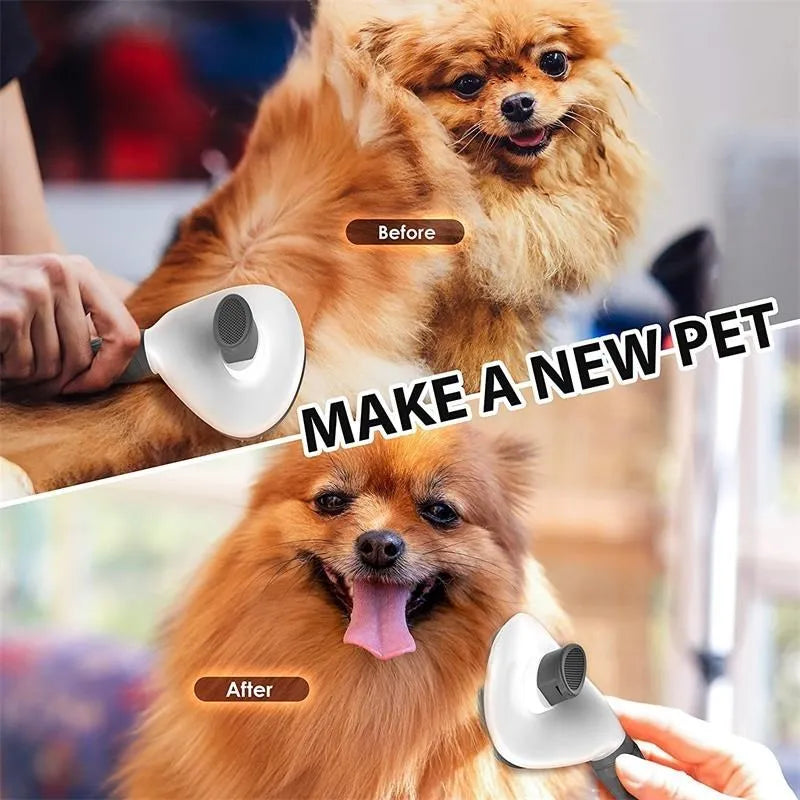Self-Cleaning Slicker Brush 🪮 | Easy Deshedding Pet Grooming