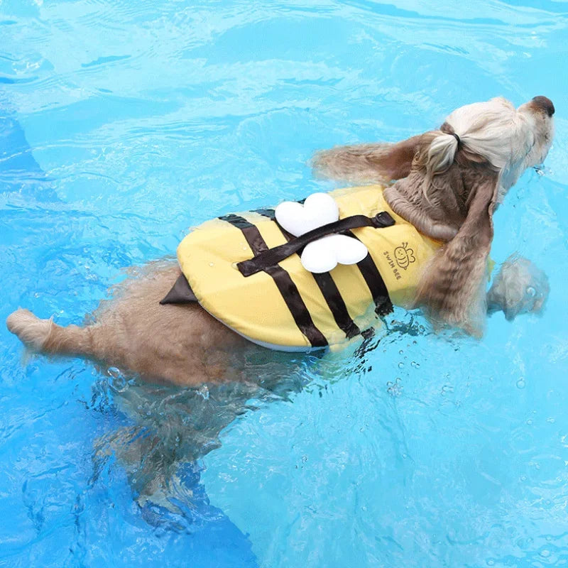 Cute Dog Life Jacket 🦺 | Bee Design Pet Swimming Vest