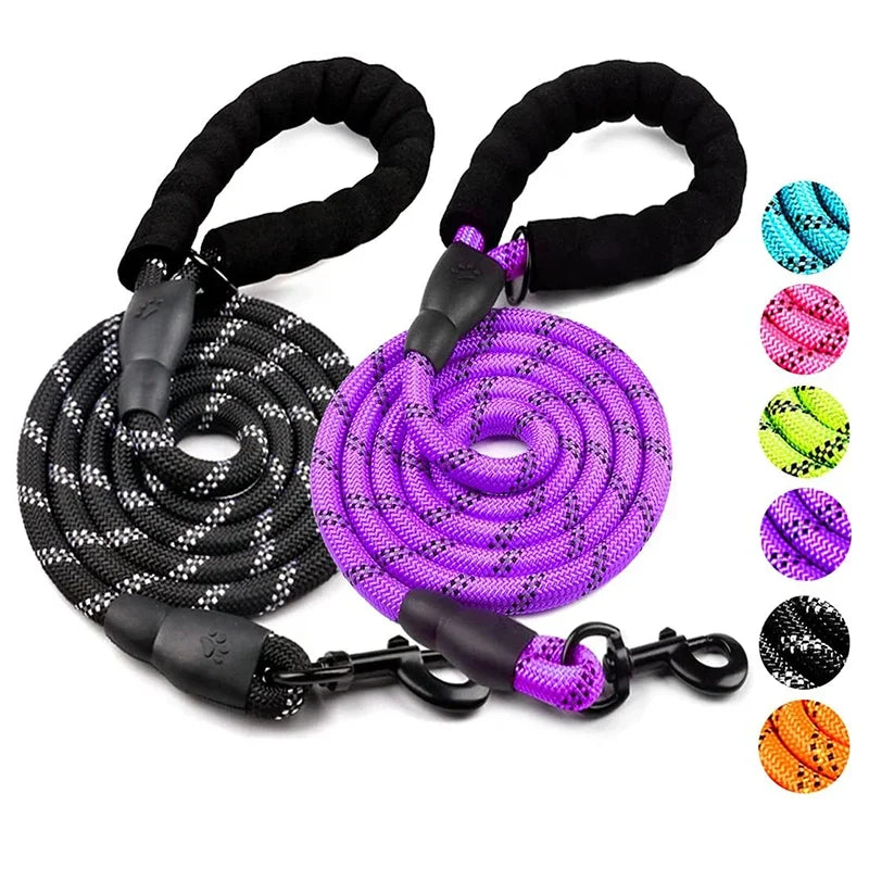 Heavy-Duty Reflective Dog Leash 🐕 | Strong Rope for All Dog Sizes