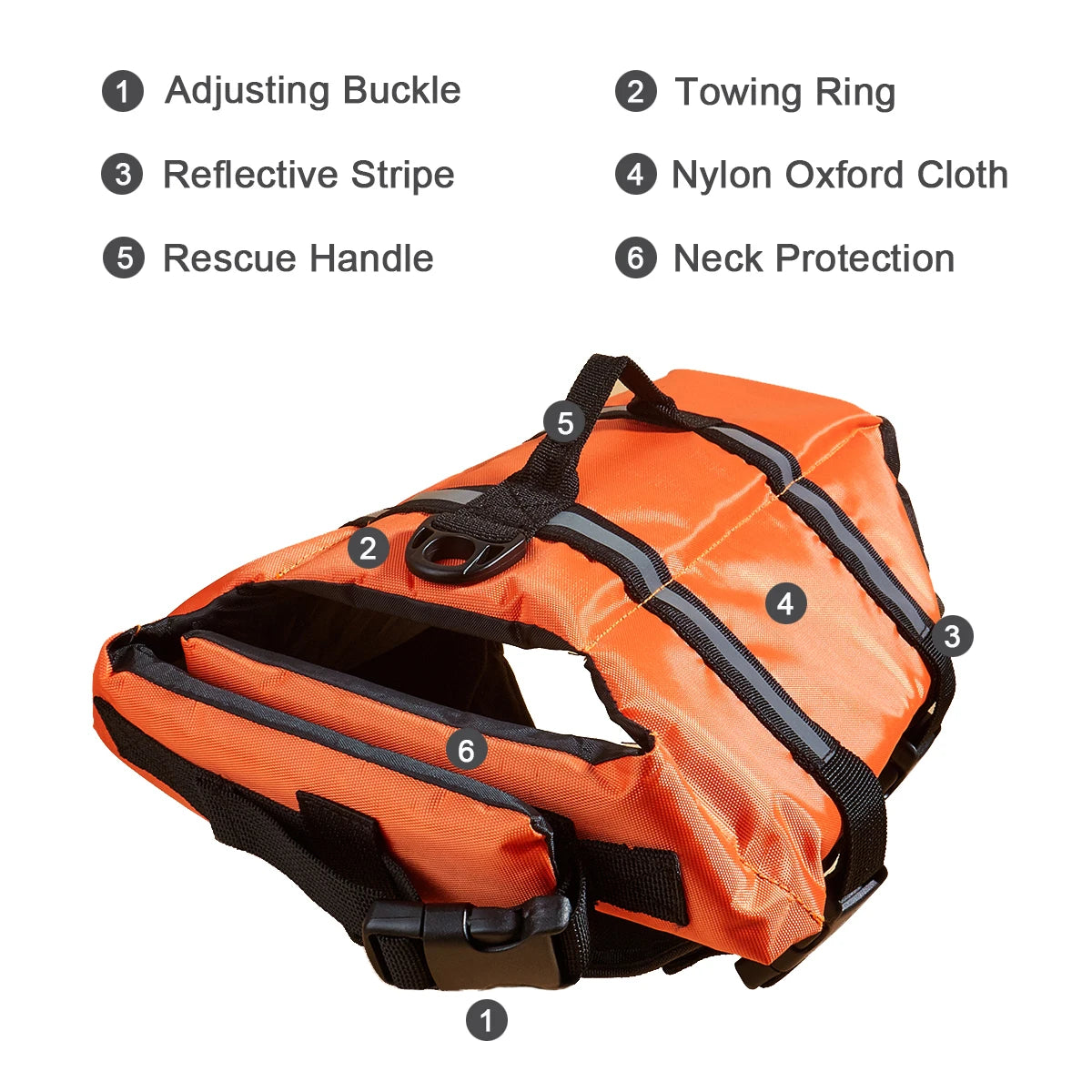 Pro Dog Life Jacket 🦺 | Reflective Adjustable Swimming Vest