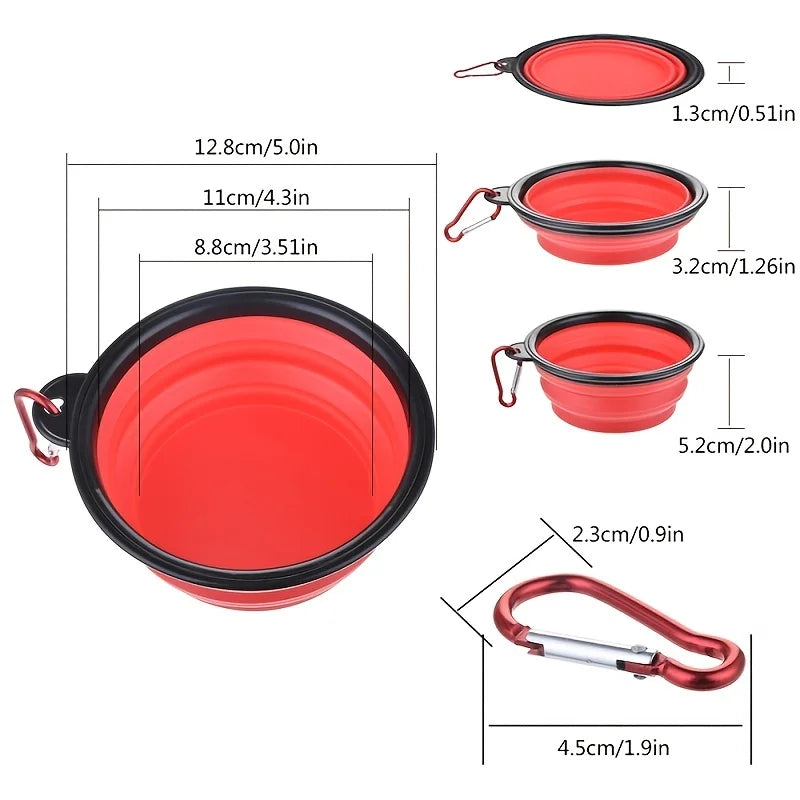 Portable Collapsible Pet Bowl 🥣 | Travel Silicone Food & Water Bowl