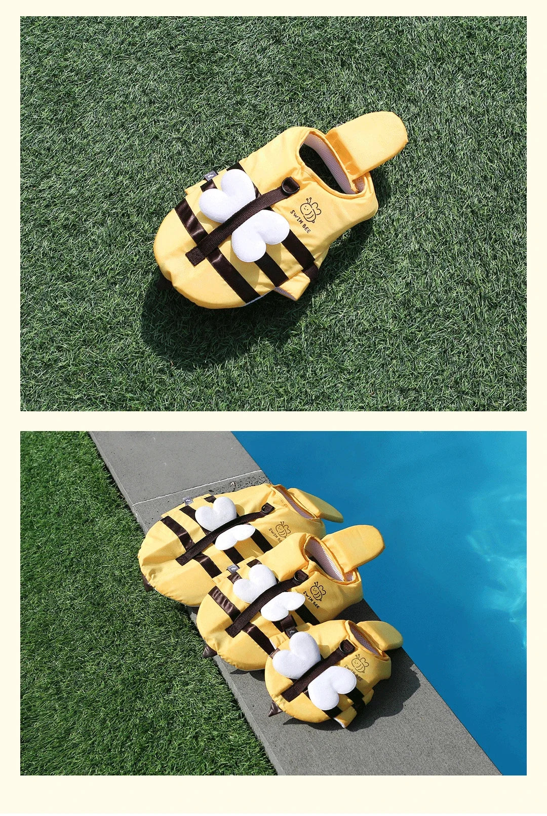 Cute Dog Life Jacket 🦺 | Bee Design Pet Swimming Vest