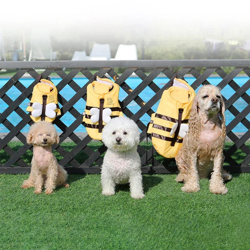 Cute Dog Life Jacket 🦺 | Bee Design Pet Swimming Vest