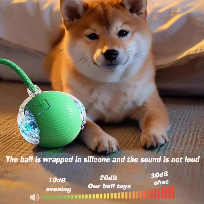 Smart Interactive Dog Ball 🎾 | Auto-Rolling & Rechargeable Toy